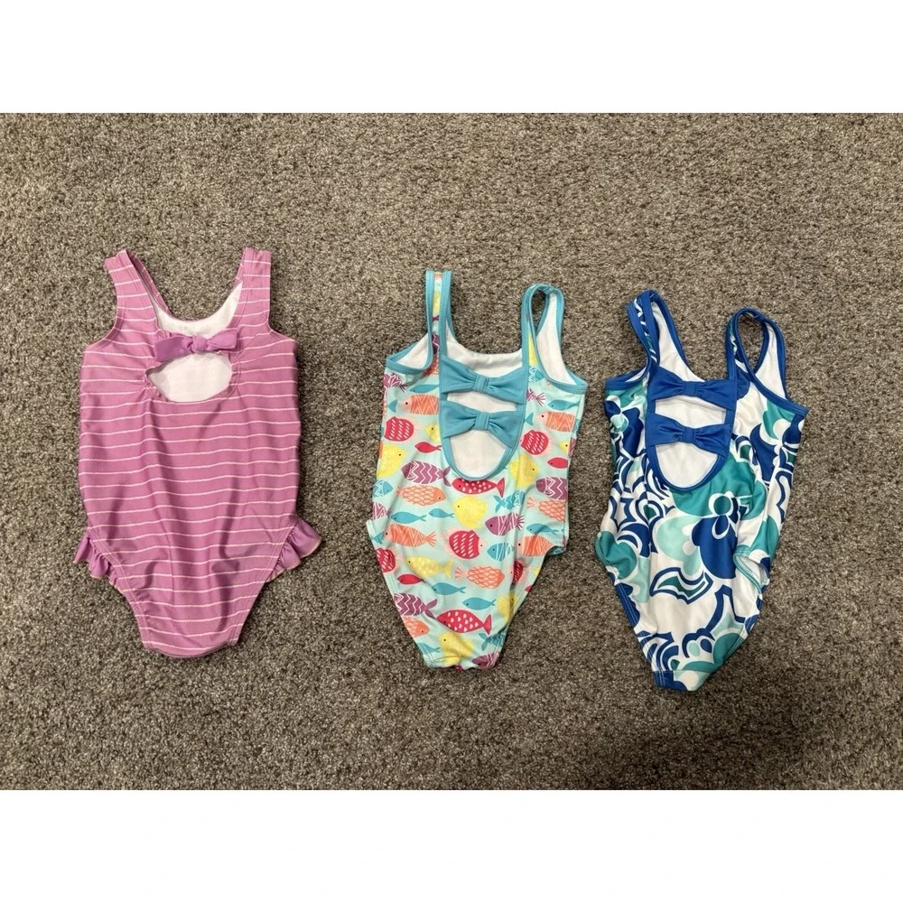 Gymboree Girls 4T Swimsuit and Cat & Jack Girls 3T Swimsuit